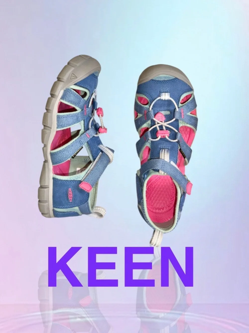 Keen SEACAMP II BIG girl’s waterproof sandals shoes size 4